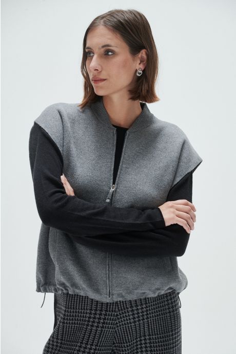 Chaleco bomber Juana (Gris medio)
