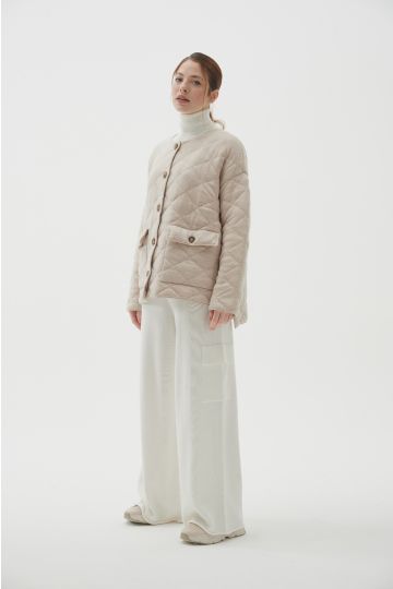 Campera Air Knit, Rombos (Natural)