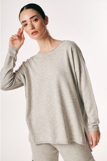 Sweater Oversize , Ale (gris perla)