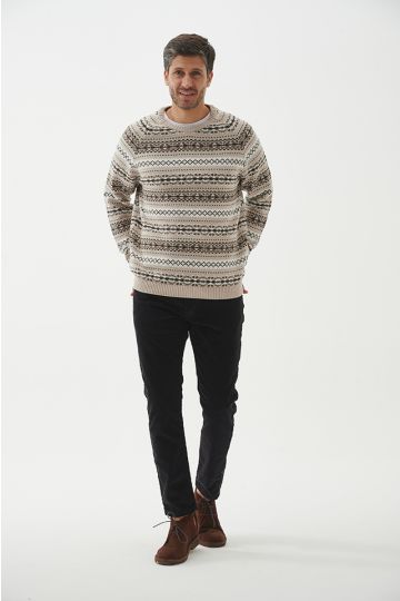 Sweater Jackard, Gomez (Natural)